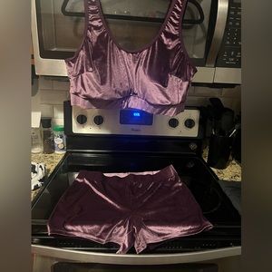 Sweat crop and shorts!